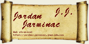 Jordan Jarminac vizit kartica